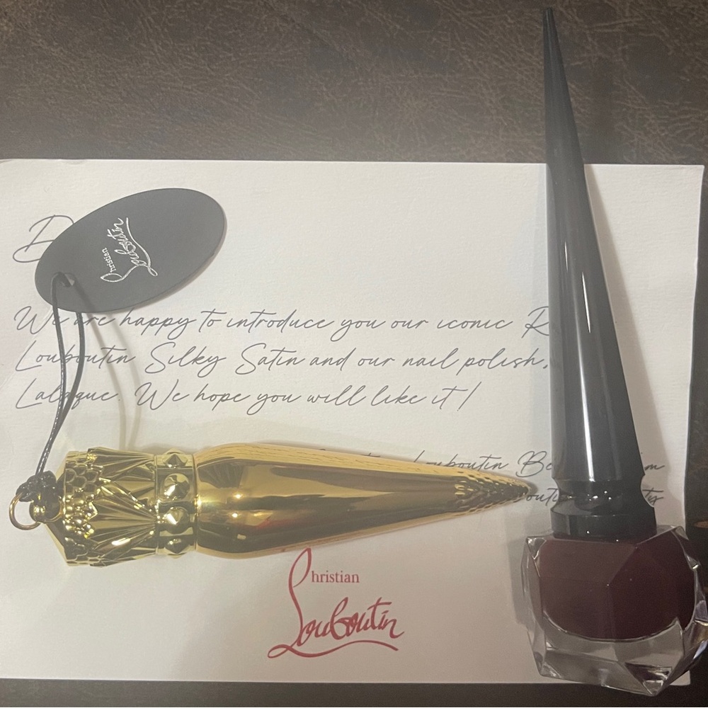 Christian Louboutin Silky Satin Lipstick and Burgundy Nail Polish Duo